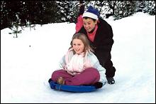 Winter sledding